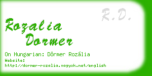 rozalia dormer business card