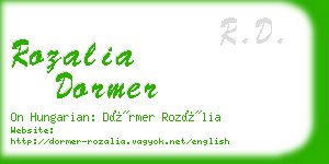 rozalia dormer business card